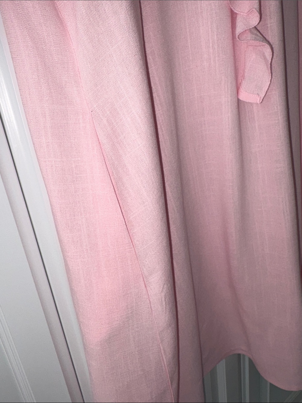 Light Pink Ruffle Neck Tunic - Picture 4 of 9